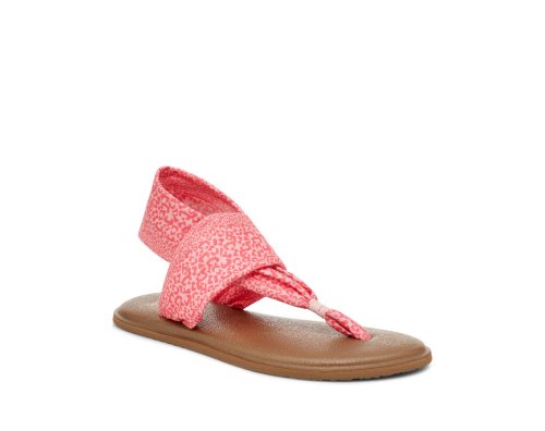 Sandale Sanuk Yoga Sling Burst Print Vegan Enfant - Rose Leopard RUDTAB359
